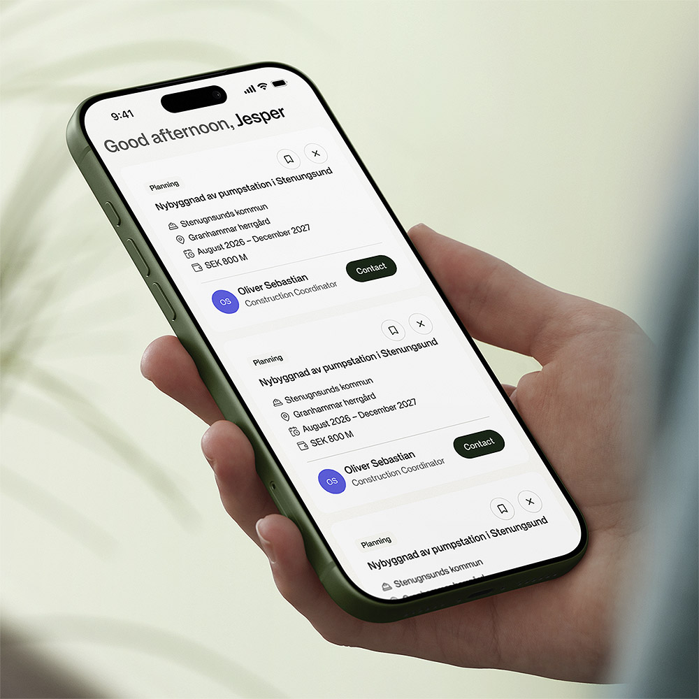 Vinn projekt mockup
